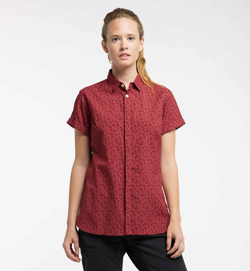 Haglöfs Idun Shirts Red For Womens GSWLD2410 Australia